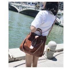 HR224 New Fashion Ladies PU Three Piece Women's Bag Handheld One Shoulder Crossbody Bucket Bag Women Large Luxury Handbag Sets