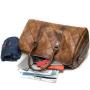 2024 Custom Check Genuine Leather Travel Bag For Vintage Men Duffel Bags