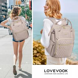 LOVEVOOK 15.6in custom logo waterproof outdoor travel large capacity casual Shoulder Storage Computer Bag For Men Women backpack