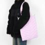 CHANGRONG Custom waterproof Nylon Pink puffer tote bag for women