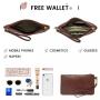 LOVEVOOK vintage 15.6 In Waterproof PU Leather Laptop Tote Bag Fashion Lady Computer Bags for Women Business Office briefcase