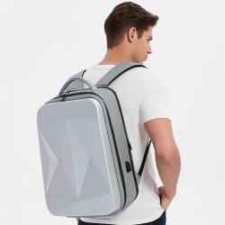 ZWY231 Hot Sale Hard Shell Men USB Laptop Backpack ABS Laser Diamond Lattice Business Shoulder Bag Student Cool Gaming Backpack