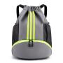 Sports Drawstring Backpack Portable Fitness Yoga Swimming Bags Large Capacity Double Compartment Basketball Backpack