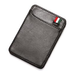 ZHF004 Cross-border PU Men's Creative Magic Wallet Solid Color Women's Card Bag Men's Wallet Spot Wholesale
