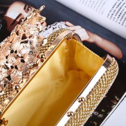 Luxury ladies evening diamond handbags women gold party purses clutch evening bag hand bags crystal lady purse