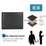 Trifold Leather Wallet for Men RFID Blocking Anti-Theft Credit Card Holder Wallet