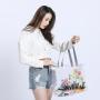 Custom Printed Fashion Clear Shopping Bag Summer Beach Storage Bag For Travel Transparent PVC Tote Bag
