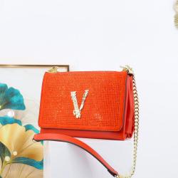 Eye-Catching Diamonds Ladies Shoulder Bags 2024 Side Bags For Girls crossbody Chain designer ladies bags factory supplier 24 cm