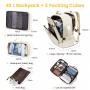 Large 30L Carry On Travel Backpack with 3 Packing Cubes 17.3inch Laptop Business Daypack Large Travel Backpacks for Women