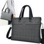 New Fashion PVC Men's Computer Handbags Single Shoulder Crossbody Bags Men'S Business Briefcases Handbags For Men