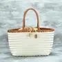 2024 Luxury Handmade Woven Genuine Leather Tote Bag Handbag For Women With Pouch
