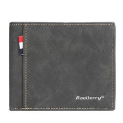 OEM033 Customize Design Slim Coin Purse PU Leather Bifold Wallet For Man ID Credit Card Holder Slim Short Wallet Men