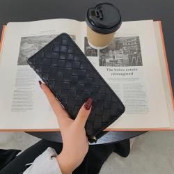 ZR394 Woven Fashion Wallet Women's 2023 New Zipper Large Capacity Long PU Handheld Bag Women's Spot Wholesale