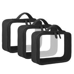 Women Beauty Cosmetic Pouch Custom Hanging Travel Toiletry Bag Clear PVC Toiletry Organizer Bags