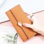 Frosted Leaf Buckle Ladies Purses Wallets Large Capacity Women Wallet Luxury Ladies Purse Pure Color Custom Wallet