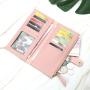 ZR286 New Women's Simple Solid Color Wallet Large Capacity Multifunctional Handbag Zipper Zero Wallet Long Wallet