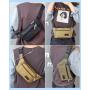 Thickened Canvas Crossbody Chest Phone Pouch Bum Bag Hip Fanny Pack Travel Hiking Sport Waist Belt Bag