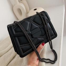 New fashionable and minimalist crossbody rivet single shoulder chain small square bag