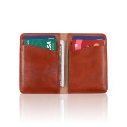 Wholesale Id Card Holder Rfid Blocking Wallet Card Holder Genuine Leather Bifold Card Holder