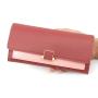 sac tendance 2024 carteras para mujer Long Tri-fold Buckle Coin Purse Wallets Solid Color Multifunction Multicard Holder Wallet