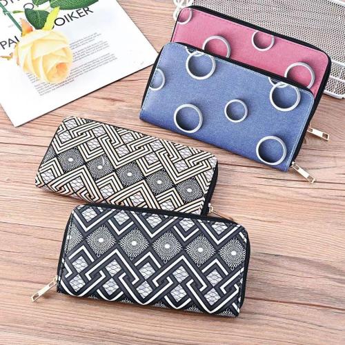 2024 Women's Wallet New Fashion  Long  Purse  Zipper Colorful Rectangle Ladies Bag For Mobile Phone And Money