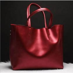 Custom New Fashion Wholesale Split Cowhide Leather Promotional Female Ladies Women's Tote Bags Handbags Personalised  With Logo