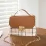 Checked Lock Portable Chain Small Square Bag Small Shoulder Bag Women Shoulder Bag Handbags With Lock