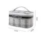 OEM Plaid Pattern Organizer Makeup Bag Large Capacity Travel Toiletry Storage Beauty Cosmetic Bags