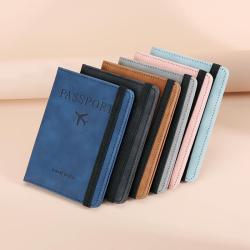 Wholesale RFID Travel Leather Wallet For Men Credit Card Cover Boarding Passes Notes Travel Document Organizer Passport Holder