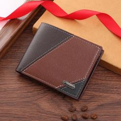 Men's Casual Multi-Card Short Wallet New Fashionable Young Men's Two-Fold Soft Wallet with Open Closure Waterproof