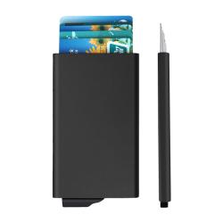 Designer metal credit card holder ultra slim aluminium card holder business metal cash holder