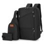 ZF372Laptop Bag USB Charger Computer Cover Backpack Oxford Fabric Waterproof Zipper Print Logo Gift Backpack Business Schoolbag