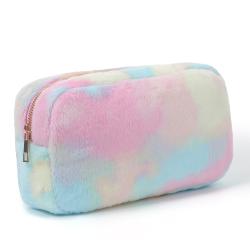 keymay No Moq Available 4 sizes variety Colors Terry Custom Makeup Bags For Kids Travel Cosmetic Bag Toiletry Bag