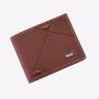 Men's Casual Soft Wallet New Young Multi-Card Three-Fold Horizontal Waterproof Open Closure Type