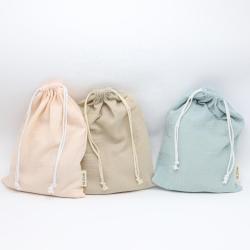High Quality Colorful Gauze Cotton Fabric Drawstring Clothes Dust Pouch Bag Soft Cotton Shoe Packaging Shopping Bags