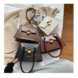 Versatile Women's Luxury Bag 2021 New Fashion Messenger Single Shoulder Square Stone Zipper Bag Tote Handbag Women With Lock