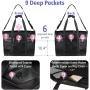 Gelory Wholesale Mesh Beach Toy Tote Bag 9 Pockets Large Lightweight Folding Portable Shoulder Beach Storage Bag