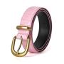 Custom size women luxury belt ladies leather pin buckle belt  jean dress belt for women
