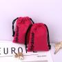 High Quality Colorful Embroid Small Canvas Gift Jewelry Drawstring Bag Custom Cotton Canvas Cosmetic Pouch