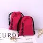 High Quality Colorful Embroid Small Canvas Gift Jewelry Drawstring Bag Custom Cotton Canvas Cosmetic Pouch