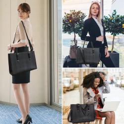 Designer Luxury Laptop Bag Women Waterproof Leather Computer Tote Bag Business Office Briefcase Large Capacity Handbag
