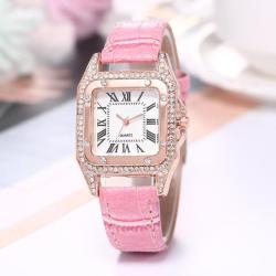 2022 Fashion Leather Woman Wrist Watch Band Quartz Wristwatch Luxury Gold Watch Creative Ladies Quartz digital watches For Women