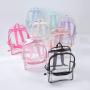 Keymay Multi Colors Custom 8 Colors Heavy Duty TPU Stadium Transparent Laptop Bag with Pockets Fashion Clear Backpack School Bag