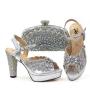 matching  2024 Fashion Women High Heels Nigerian Party Shoes And Bag Set For Evening Party