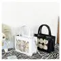 Custom PVC Transparent Window Women's Bag PU Tote Bag Zipper Single Shoulder Portable Niche Design Plus Logo