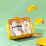 Creative Portable Toiletry Bag Travel Large Capacity Cosmetic Storage Bag PVC Transparent Waterproof Daisy Cosmetic Bag