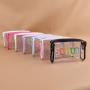 Keymay Popular RTS Stock Personalized Gift Candy Color Cute Girls Waterproof Makeup Bags Clear Pencil Case Transparent PVC Bags