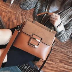 Hot selling fashion wide shoulder strap portable crossbody small square bag frosted shoulder bag