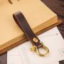 Wholesale Designer Top Grain Leather KeyChain Holder Compact Genuine Leather Car Keyring Accessory Holder