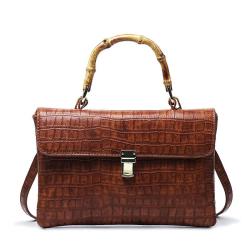 2024 Custom New Arrival Stones Tune Handbag For Women Luxury With Bamboo Handle Design